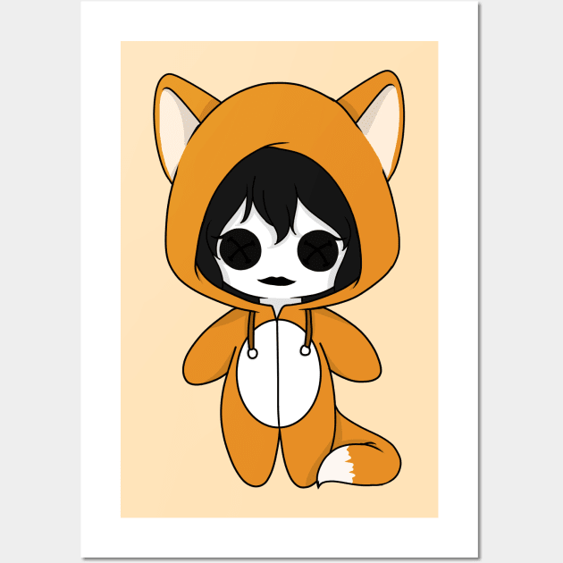 creepypasta jane the killer fox costume doll Wall Art by LillyTheChibi